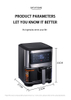10.5L large capacity non stick power off protection, fully electric oven, air fryer with visible window