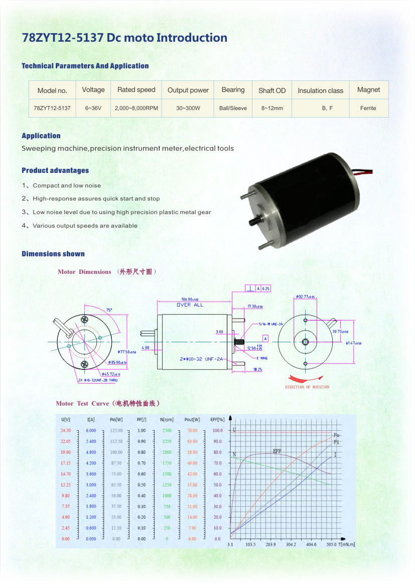 78ZYT12-5137_Dc brush motor